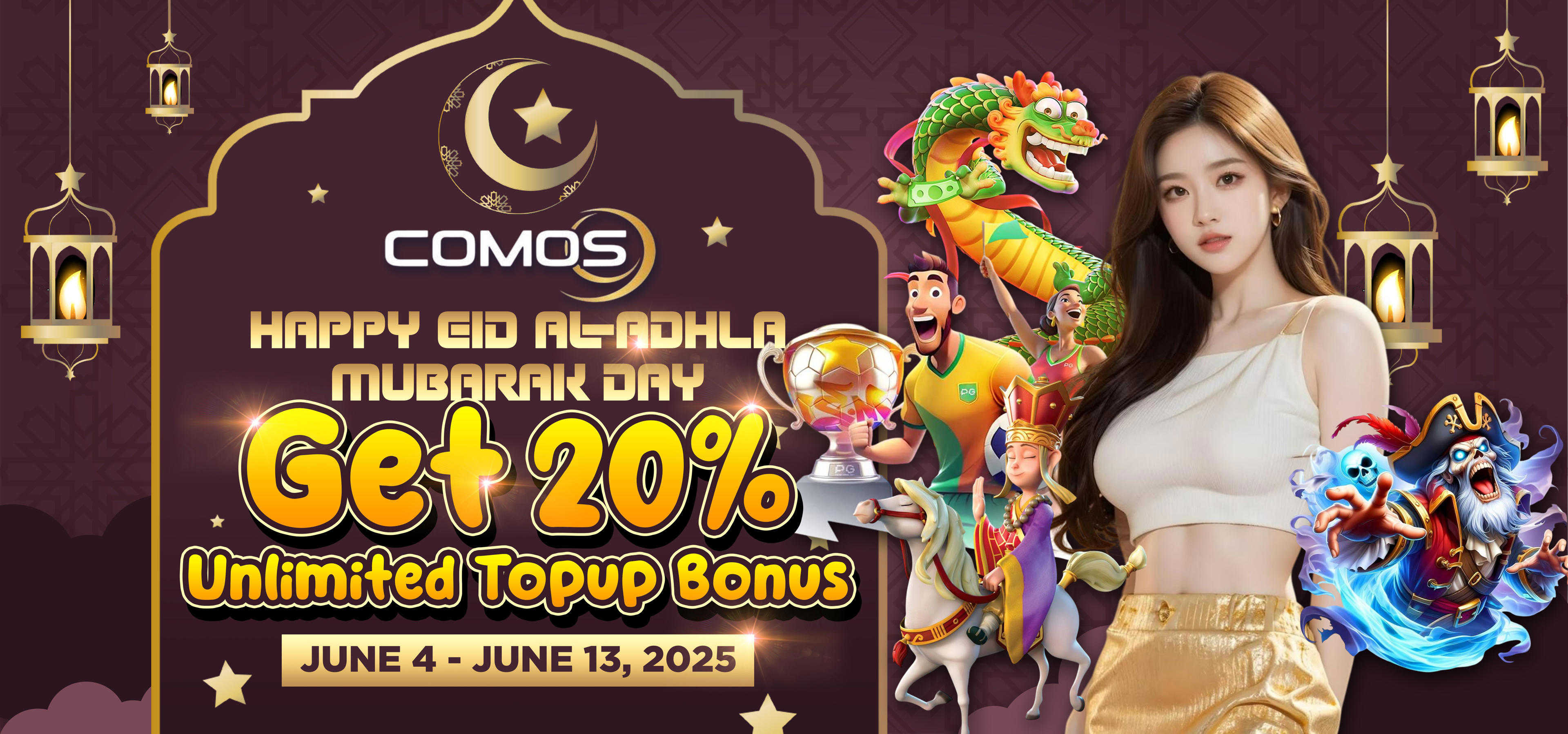 HAPPPY EID AL-ADHLA MUBARAK DAY 2025 , GET 20% UNLIMITED TOPUP BONUS ( VALID ON JUNE 4TH - JUNE 13TH 2025 )