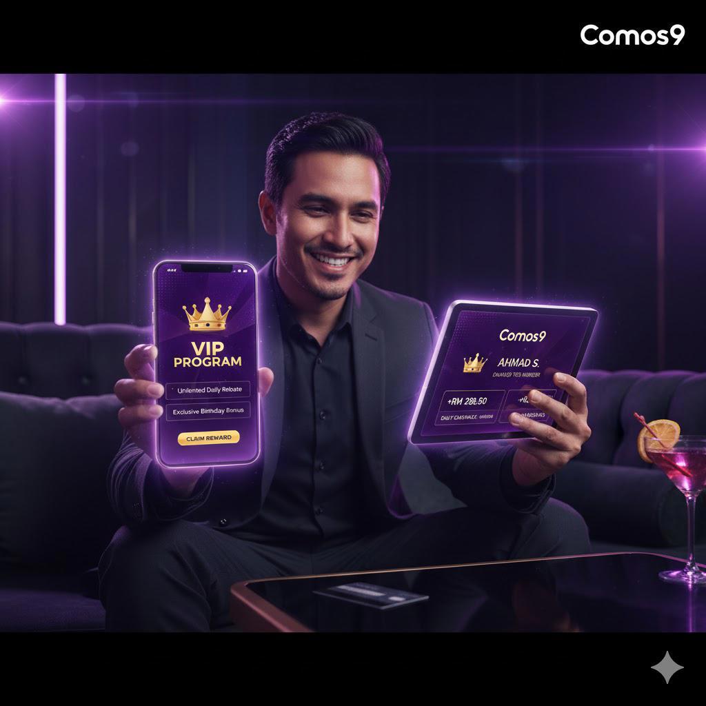 Comos9 VIP Program: Cara Claim Daily Rebate & Bonus Birthday