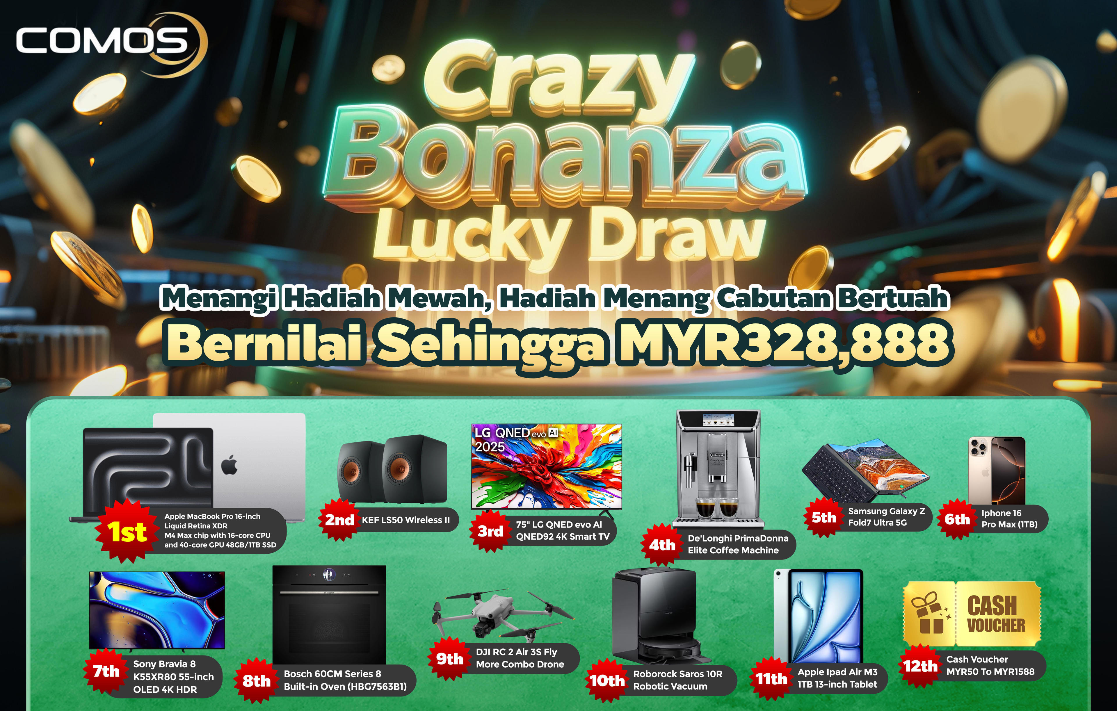 Comos9 Hadiah Menang Cabutan Bertuah
